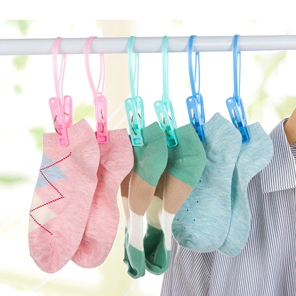 12pcs/set Plastic Clothes Clips Household Underwear Tie Socks Clothing