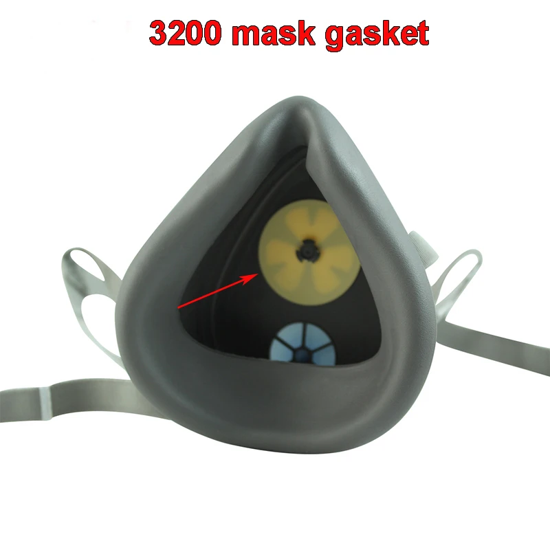 3 м 382 6893 всасывающая прокладка 3200/6200/6800/1211 противогаз Замена прокладка желтый круговой респираторный клапан - Цвет: 3200 mask gasket