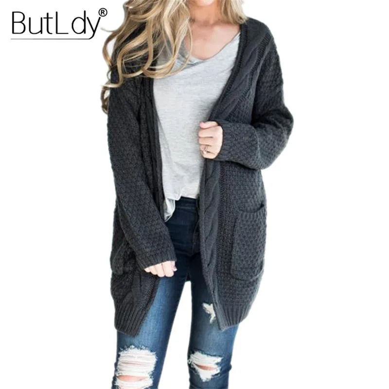 

Twisted Knitting Sweater Women Long Cardigans Fashion 2018 Autumn Winter Loose Jumper Coat Plus Size 3XL Vintage Sweater Female