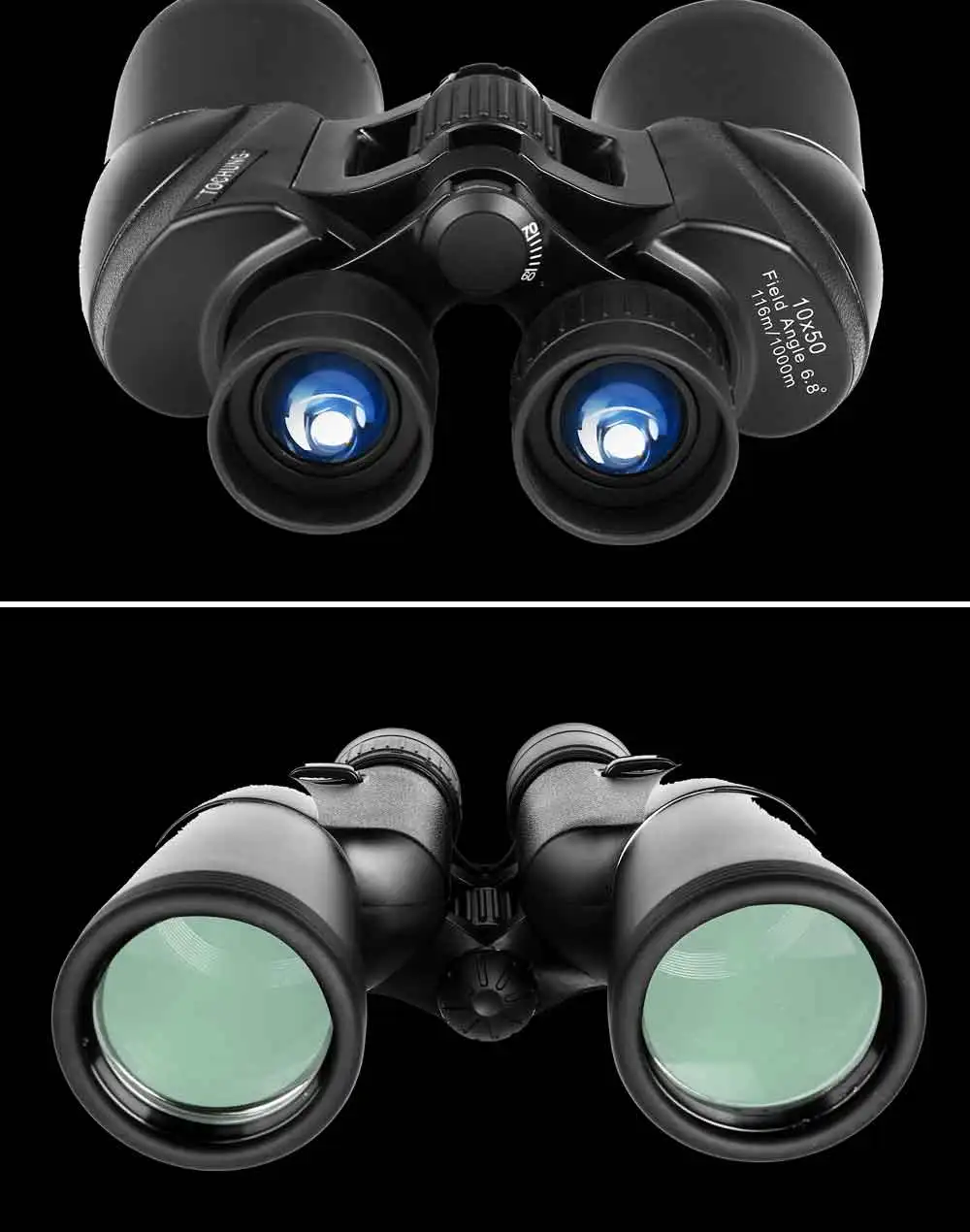 Tochung бинокль 10x50 Военные водонепроницаемый бинокль, широкий угол зрения Увеличить бинокль телескоп для охоты Открытый