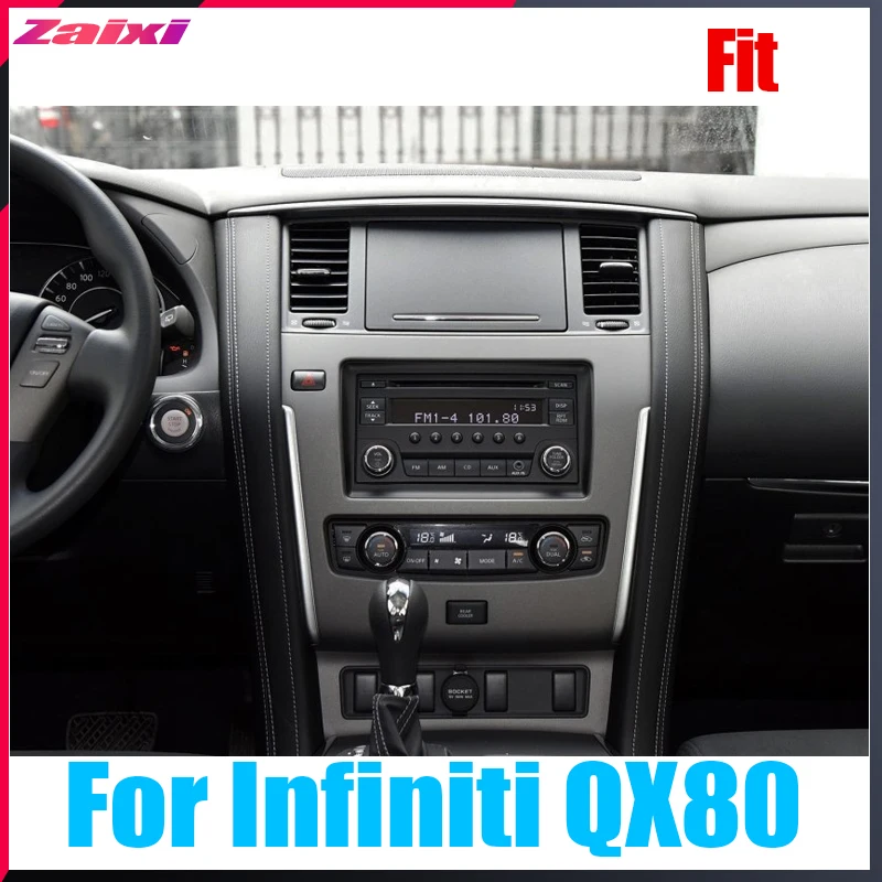 ZaiXi мультимедиа для Android gps для Infiniti QX80 2013~ радио вертикальный автомобильный сенсорный экран в стиле Tesla экран радио видео USB dab