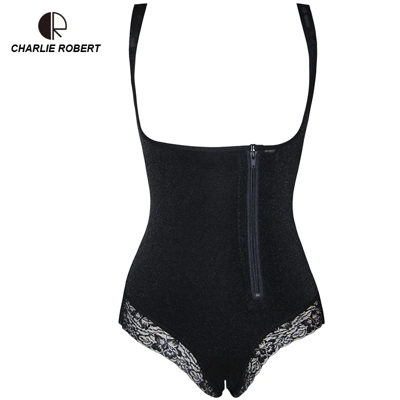 

CR Plus Size 5XL 2019 Latex Women's Body Shaper Post Liposuction Girdle Clip Zip Bodysuit Vest Waist Shaper Reductoras Shapewear
