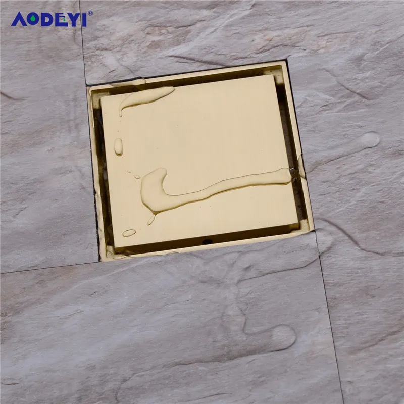 AODEYI напольный слив для душа 4 дюйма скрытая вставка плитки квадратная крышка