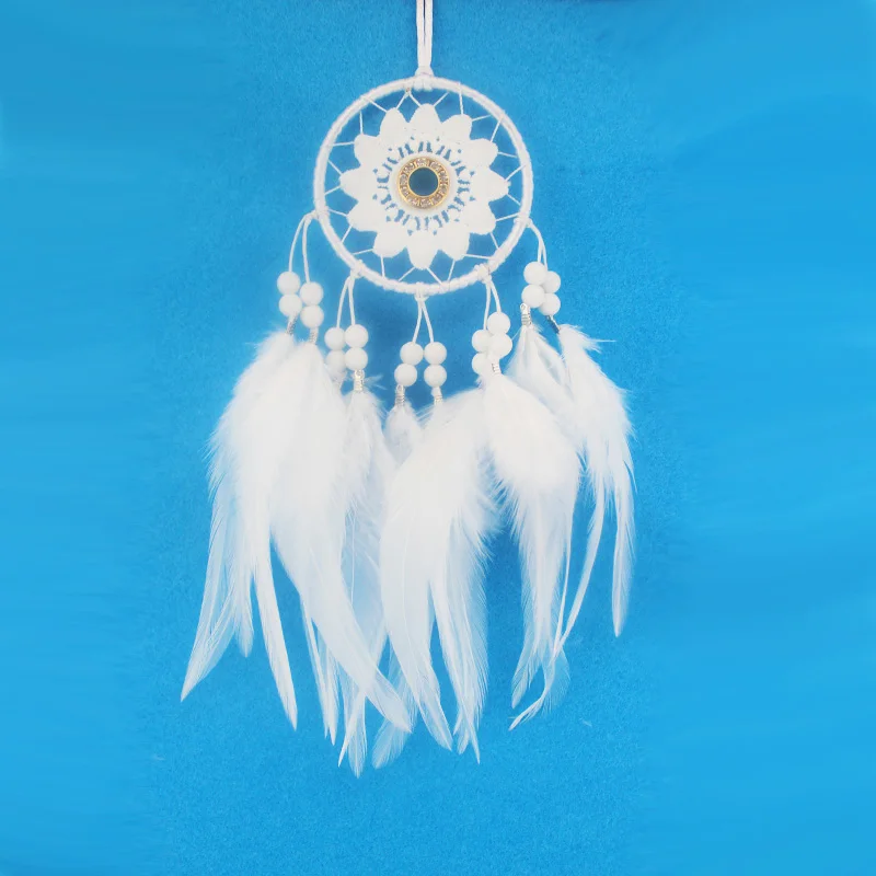 

New Black or White Dream Catcher handmade Dreamcatcher with feathers for home wall decorations Ornament