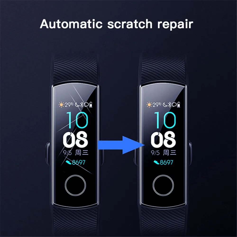 HD водная пропитанная гелем пленка для huawei Honor Band 5 4 защитная крышка экрана против