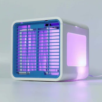 

Air Conditioner 3 Speed Portable Cooler Cooling Fan Purify Humidifier USB Charging 6 Colors LED Lights 600ml Capacity Water Tank