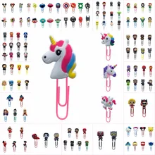 1000 шт Мстители Звездные войны Мультяшные закладки единороги Микки скрепки для школы, учителя, офиса, держатель для страниц, детский подарок