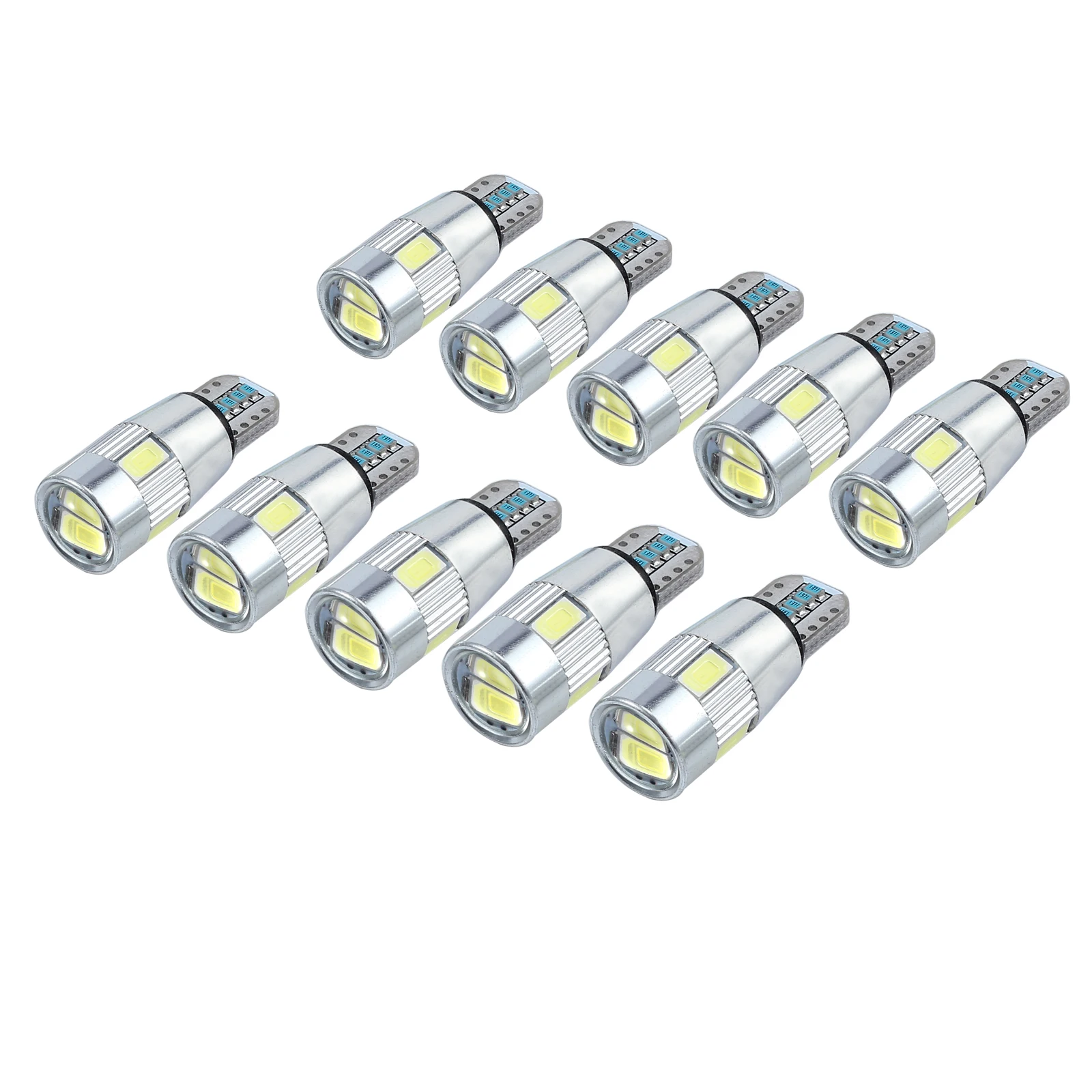 Justech 10x T10 6 SMD 5630 чип светодиодный W5W Canbus парковочный светильник белый 6 SMD 5630 светодиодный, супер яркий