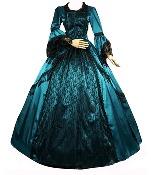 

Victorian Long Dress For Girls Classical Lolita Long Sleeve Dress Women Renaissance Party Dress