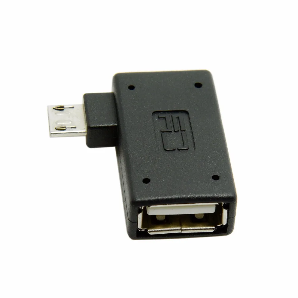 Адаптер хоста Xiwai 90 градусов с левым углом микро USB 2 0 OTG питанием от для Galaxy S3 S4 S5