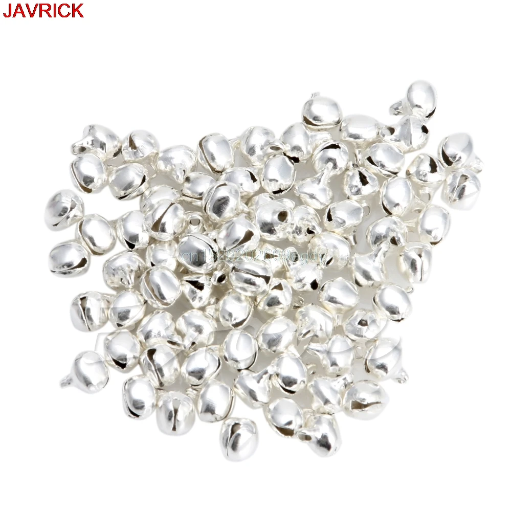 Online Get Silver Wedding Bells Aliexpress Alibaba Group 100pcs Silver Small Bell Craft Jewelry Wedding Charms Bead Findings 6mm New H058