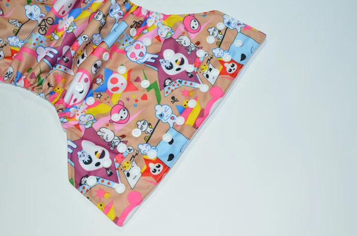 Adorable Fox Doll Print Washable Baby Cloth Diaper Nappy with 1PC Microfiber Insert FT77