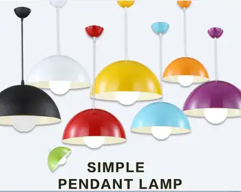 

Modern LED Pendant Lights Multi colour Dining-room Restaurant Lamp Semi-circle Pendant Lamps Home Decration Lighting E27