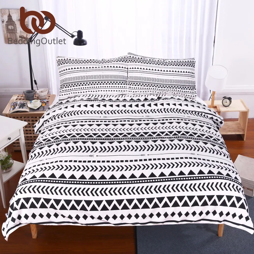 Online Buy Wholesale black white striped bedding from China black white