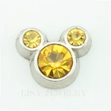 10PCS November birthstone mickey floating charm military floating charms for glass floating locket