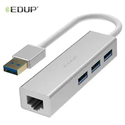 USB адаптер Gigabit Ethernet 10/100/1000 Мбит USB Hub 3,0 Lan проводной сетевой карты Rj45 Порты и разъёмы USB сплиттер Win/Mac для компьютера PC