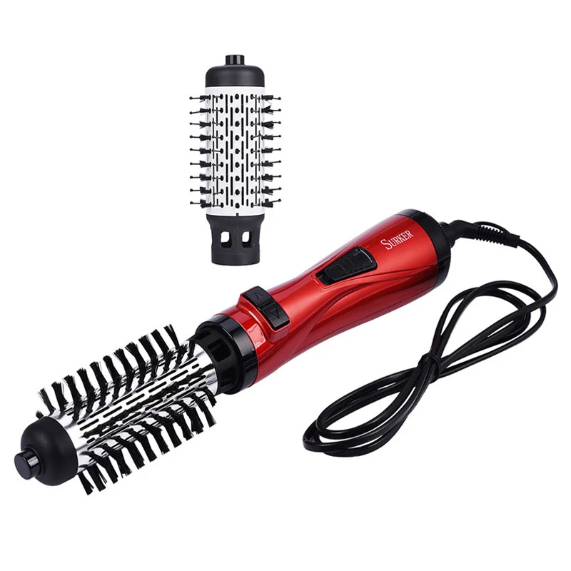 2 In 1 Professional Hair Dryers Hair Curler Curling Irons Roll Styling Tools Hair Blow Dryer Rotating Brush Comb Hot Air Styler