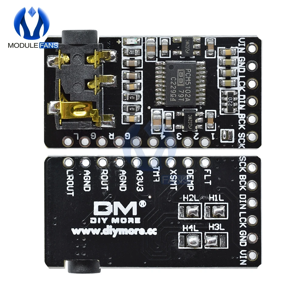 Интерфейс I2S PCM5102 DAC декодер GY модуль плеера для Raspberry Pi pHAT форматная плата