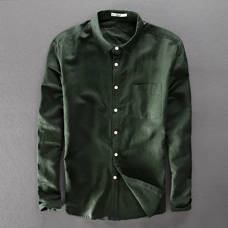 Italy brand unique design green shirt men cotton and linen shirts men long-sleeved shirts mens 2018 new clothing shirt camisa Italy brand unique design green shirt men cotton and linen shirts men long-sleeved shirts mens 2018 new clothing shirt camisa