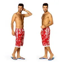 Гавайские пляжные шорты мужские повседневные Мульти Карманы печатные пляжные шорты быстросохнущие хлопковые бермуды Masculina De Marca A1665