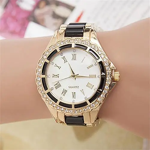 

Women Stainless Steel Band Analog Quartz Roman Numerals Dial Wrist Watches