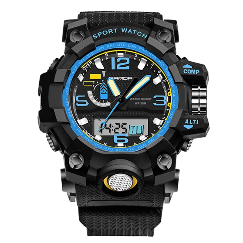 

LED Digital Watch Men Watches Top Brand Luxury Famous Sport Military Wrist Watch Male Clock Electronic Relogio Masculino SANDA