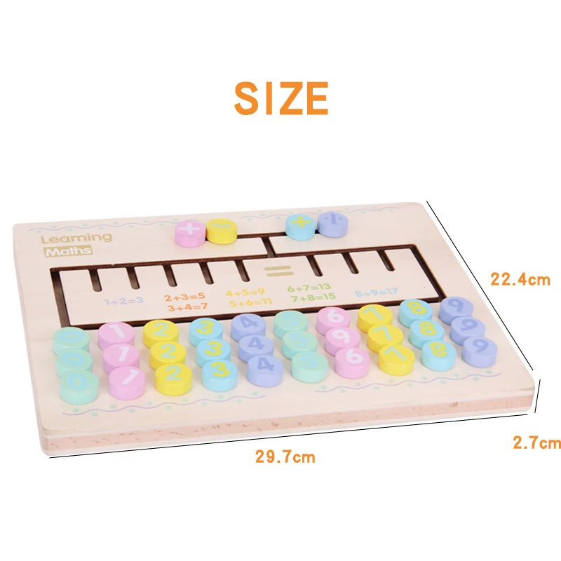 Brinquedos do Bebê Auxiliares de Ensino Educativos de Madeira para Crianças Montessori Cedo Aprender Cálculo Matemática Brinquedo Labirinto Digital Brinquedos 17 Brinquedos mat.