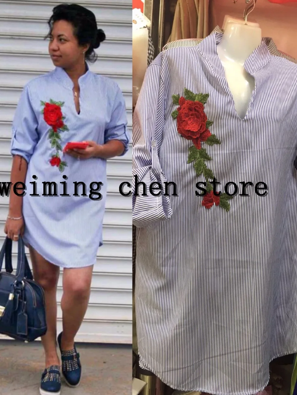 

2017 new fashion cotton print braces skirt style dashiki famous brand stripe long slevess for lady