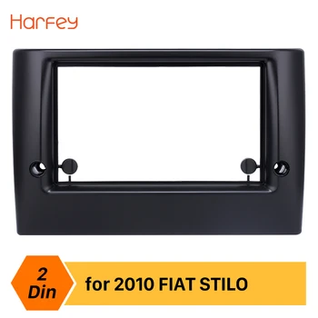 

Harfey Car Audio Fascia For 2010 FIAT STILO Dash Bezel Radio Cover Trim Kit Surround DVD Player Panel 2Din Black Frame