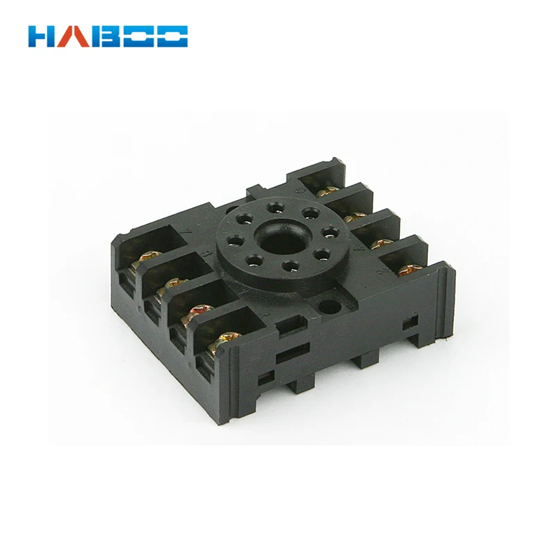 

HABOO factory directly 10pcs/lot switch socket PCB MINI Relay socket (PF083A) 8 pin relay socket 10F-2Z-C1 socket for HH52P