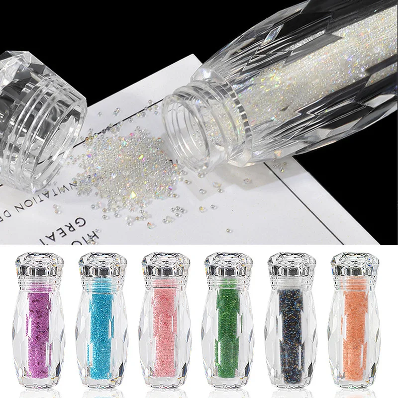 Nail Clear Beads Nail Art Micro Rhinestone Crystal Glass Mini Beads