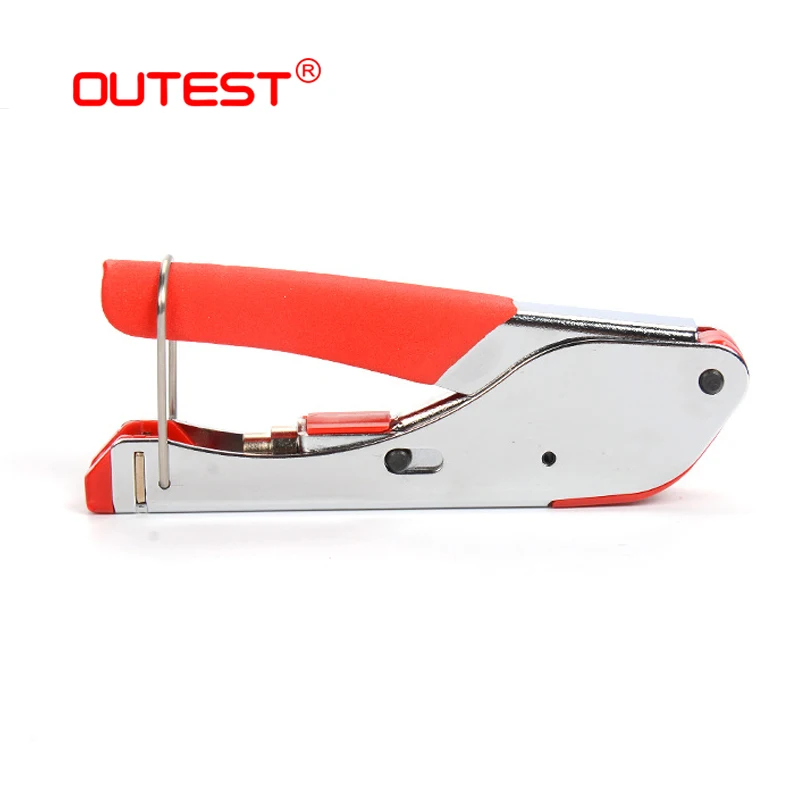  OUTEST RG59/RG6 coaxial cable crimping plier +cable cutter coax+coaxial cable coupler Network cable