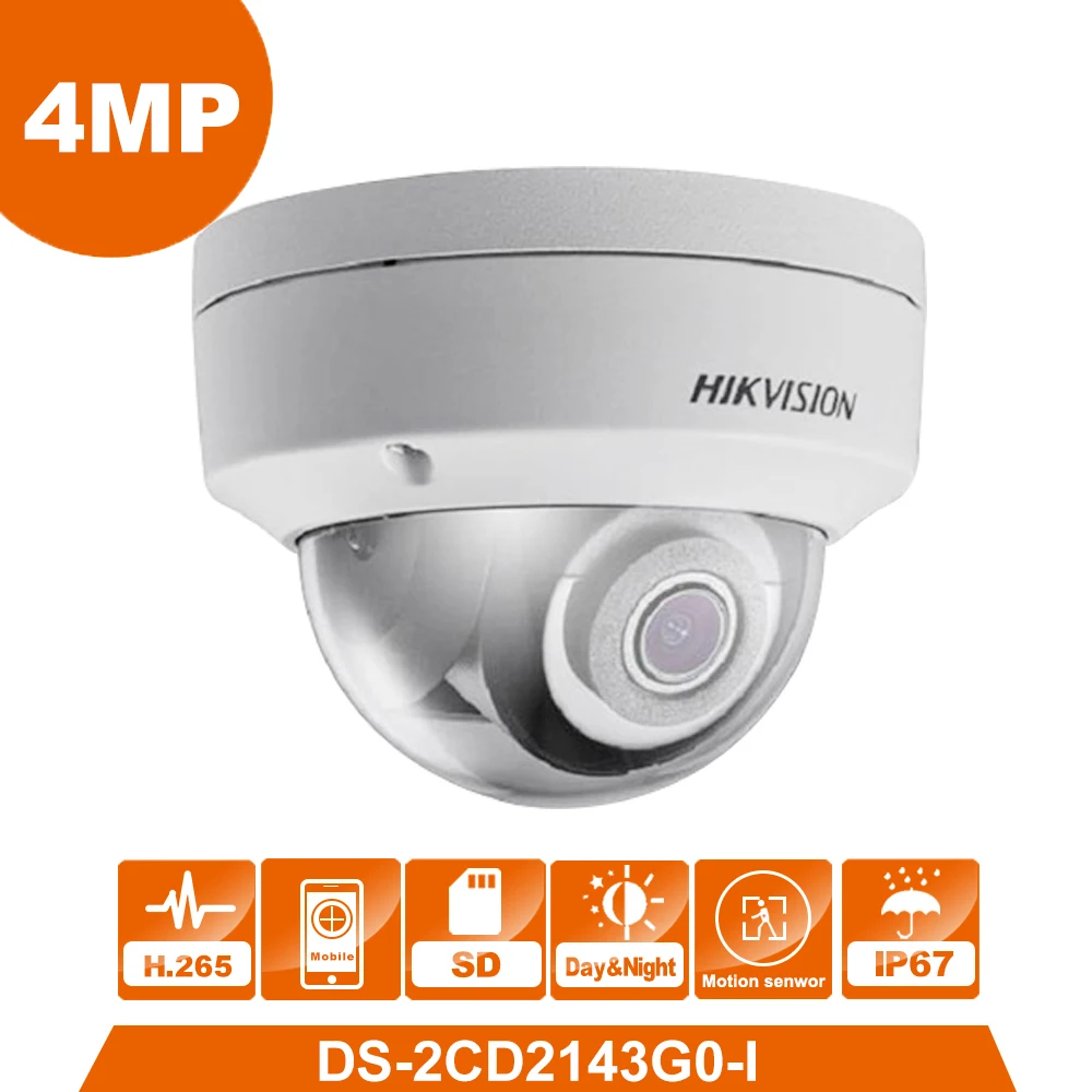 HIKVISION Original DS-2CD2143G0-I 4MP Network Dome Camera Security System upgrade DS-2CD2142FWD-I indoor monitor