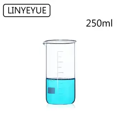 LINYEYUE 250 мл стеклянный шейкер высокий боросиликатное стекло высокая температура измерение сопротивления чашки химическая лаборатория