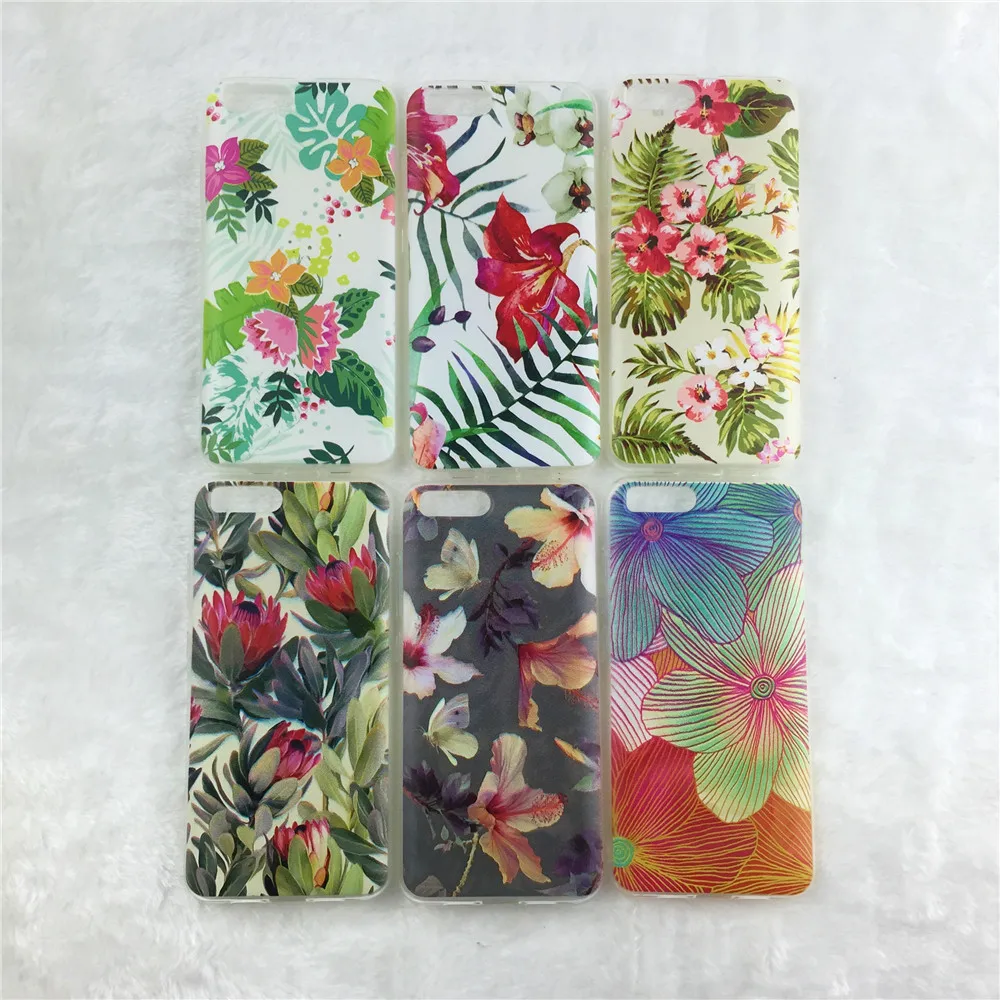 Flower Serie For Xiaomi Mi 6 Soft TPU Case for mi6 case Silicon Transparent with Design Printing Cover Ultra Thin | Мобильные