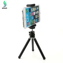Selfie stick ultraligero 360 giratorio del soporte sostenedor del trípode soporte de montaje con clip del teléfono móvil para iphone 7/6 sumsang xiaomi huawei
