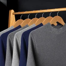 Новинка, зимние теплые хлопковые кальсоны для мужчин, комплекты термобелья, водолазка, нижняя рубашка, штаны, Мужская одежда для сна