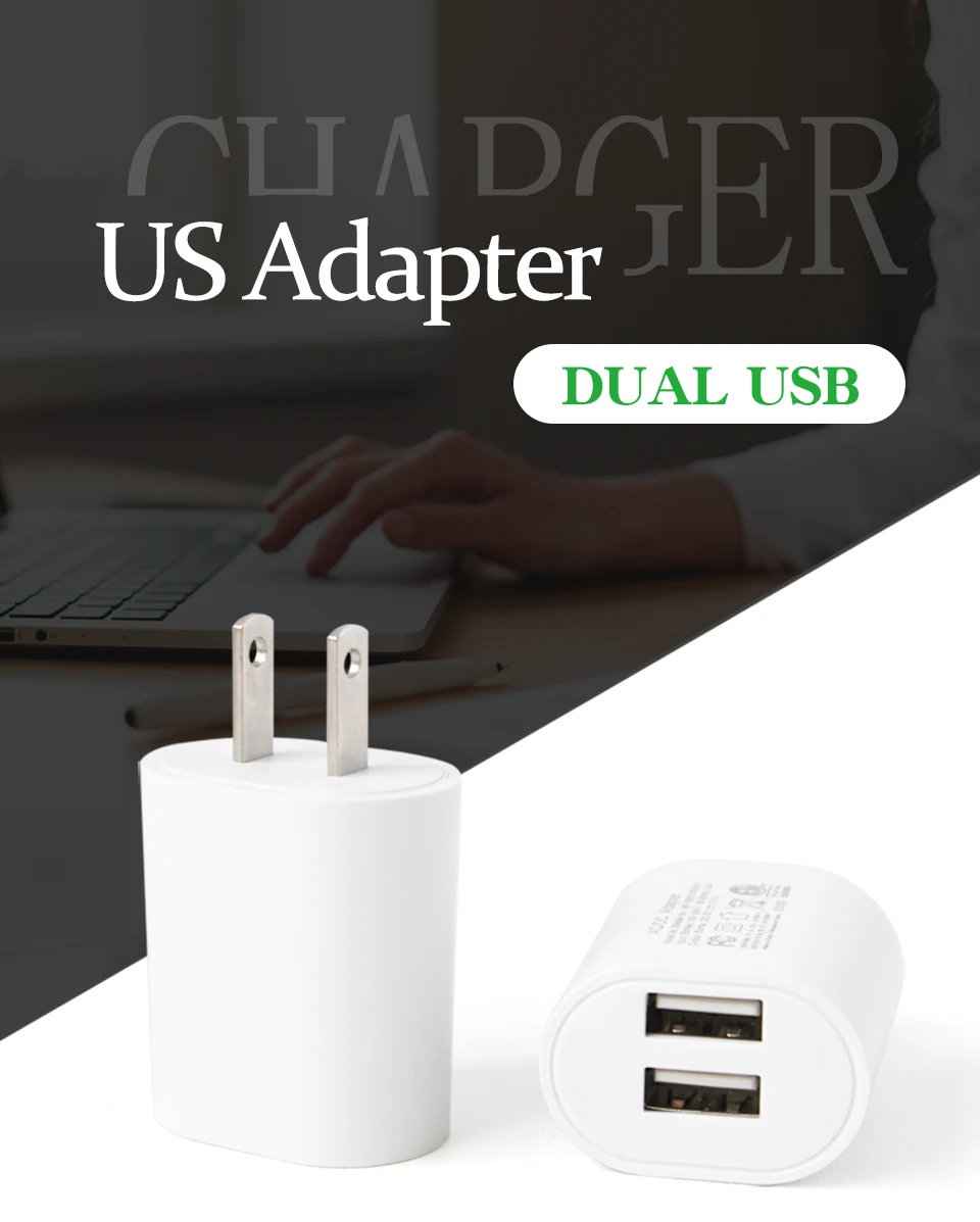 1PC US Mobile Phone Charger Adapter Dual USB Charger For Smart mobile phone Charging 5V2.1A ACDC Adaptor Travel in Japan (1)