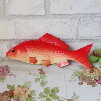 

Artificial PU Fake Fish Kitchen Decoration Foam Food Model Red Grey 2 Colors Crucian Fish Toy Photography Props