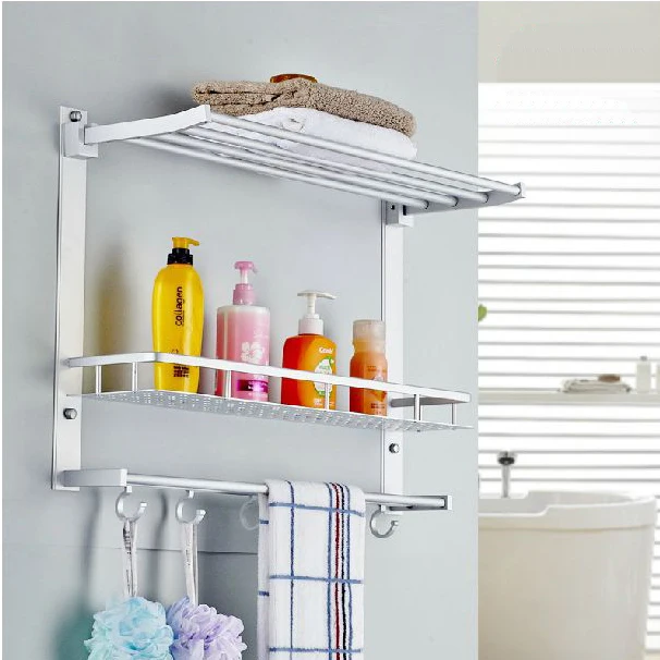 Aliexpress Bathroom Shelves Metal Chrome Movable Shower Aliexpress Bathroom Shelves Metal Chrome Movable Shower Shelf Bath Rack With Hooks Towel Hanger Shampoo Storage Holder Wall 7842 From