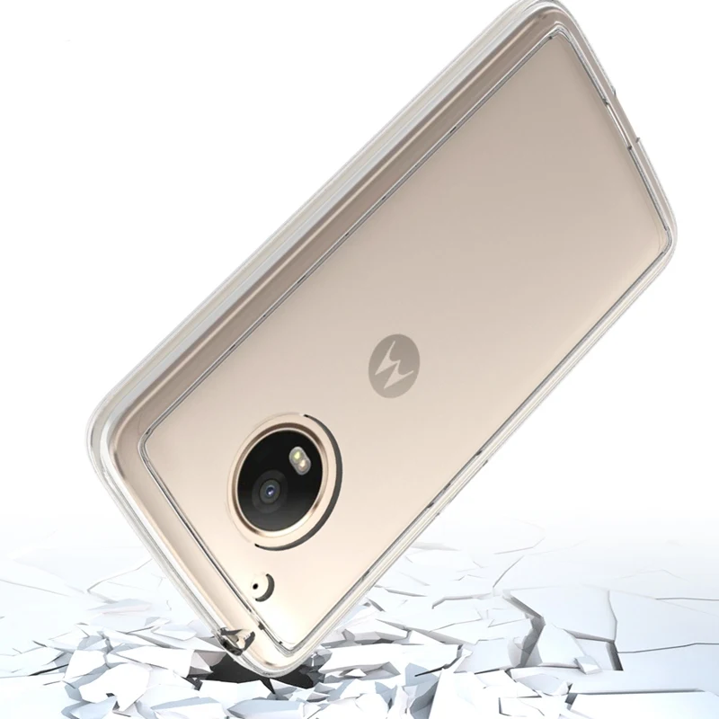 Прозрачный чехол для Motorola Moto G5 / Plus + кристально прозрачная задняя крышка