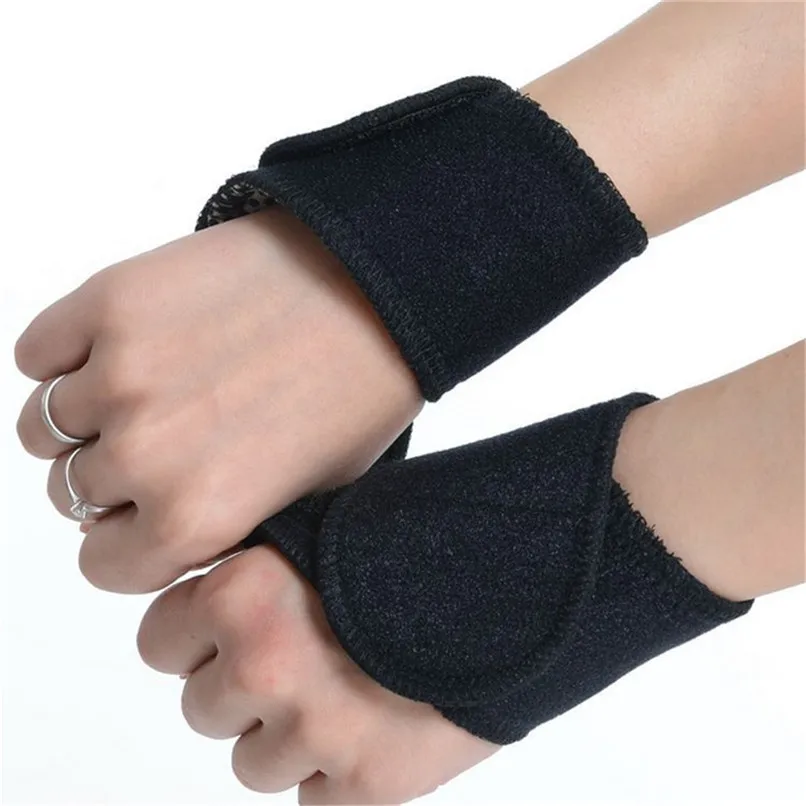 1Pair Self-heating Wristband Protect Wrist Magnetic Self Heating Wrist Brace Sports Protection Wrist Belt Bracers #2d24 (4)