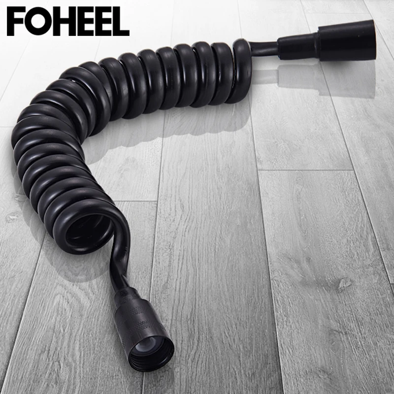 FOHEEL 1.5 m تمتد خرطوم استحمام مرن PU المواد المرحاض رذاذ بيديه السباكة خرطوم الحمام اكسسوارات دروبشيبينغ
