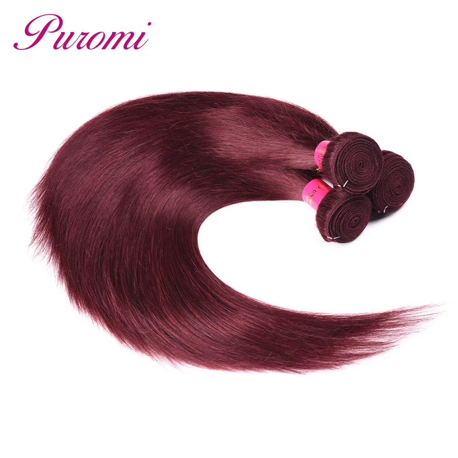 Puromi 3 Bundle Deals Brazilian Hair with Closure Haar Extension 99j Straight Hair with Closure Non Remy Extension Cheveux Puromi 3 Bundle Deals Brazilian Hair with Closure Haar Extension 99j Straight Hair with Closure Non Remy Extension Cheveux