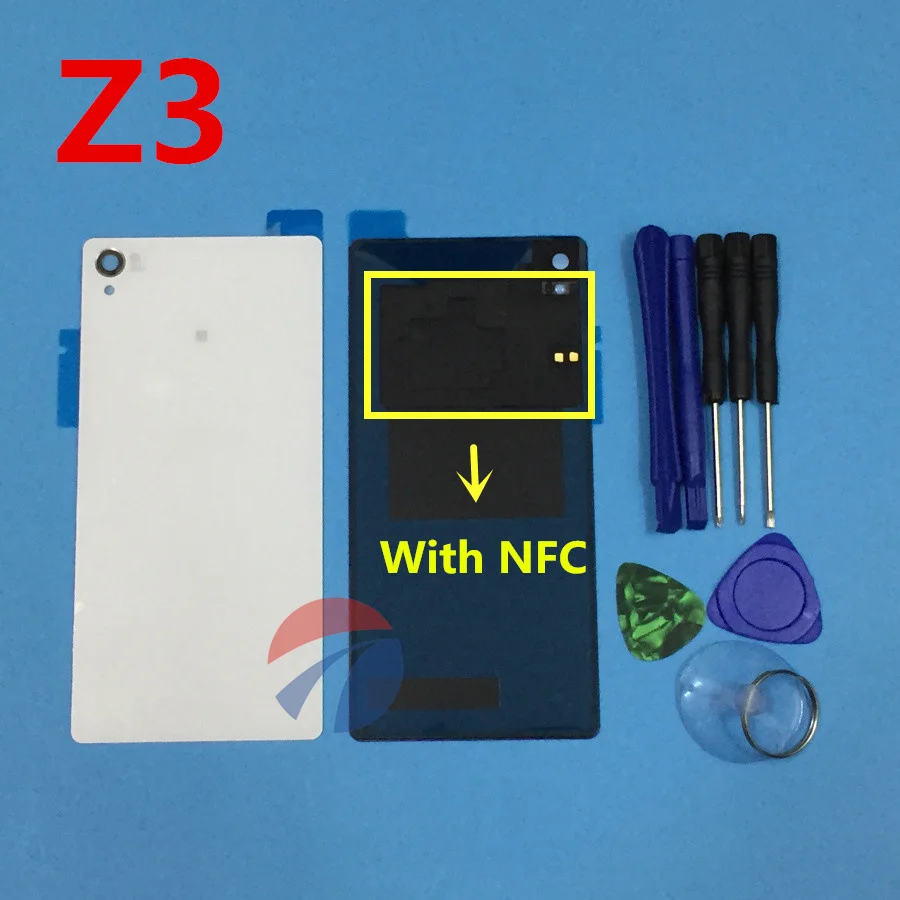 AAA + качественная Задняя стеклянная задняя крышка для Sony Xperia Z2 L50W D6503 Z3 L55W D6603 D6653