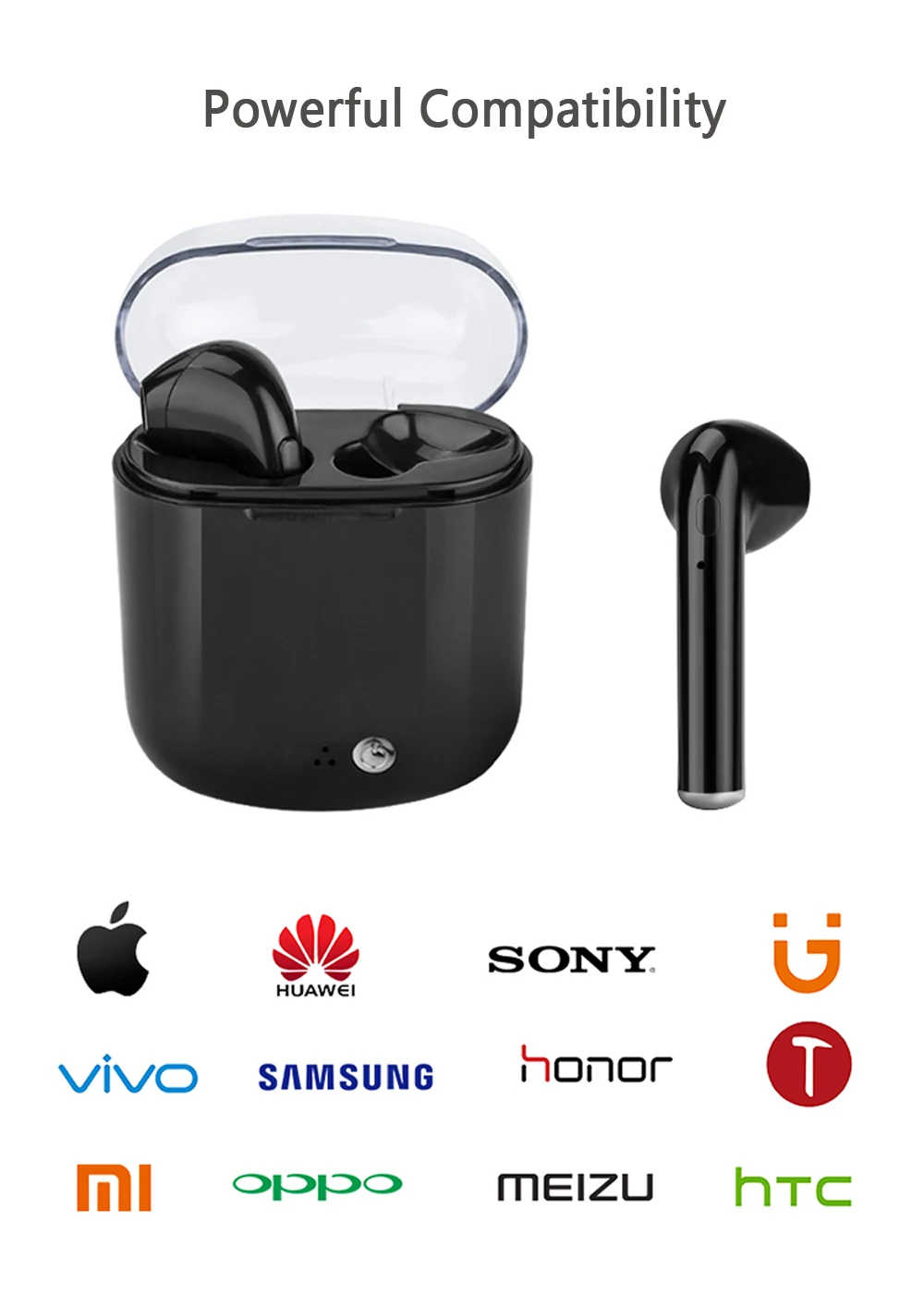 Genuine i7s TWS Wireless Earphones V4.2 Bluetooth Bass Headsets With Microphone Charging Case For Xiaomi Samsung iPhone Meizu PC (6)