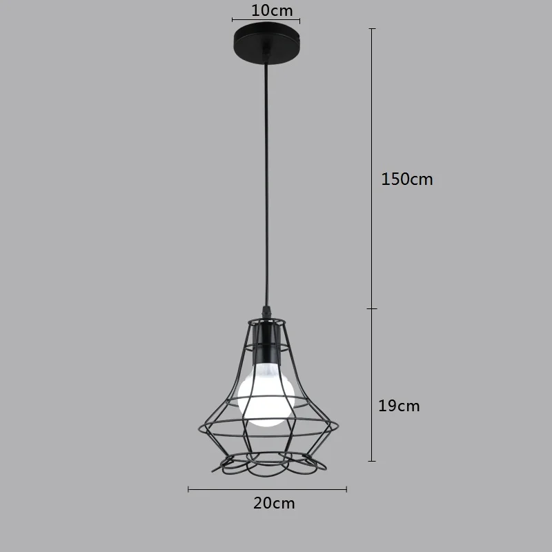 Современные подвесные светильники Подвесная лампа Lustre винтажный светильник промышленная лампа Lamparas De Techo Colgante современный скандинавский Лофт клетка - Цвет корпуса: 06