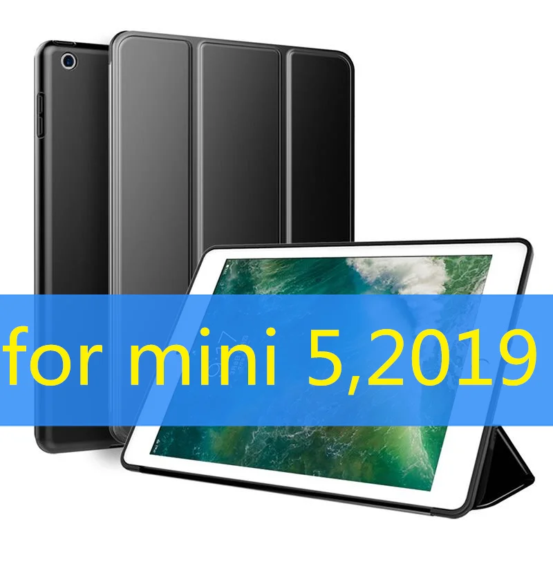 Силиконовый чехол SUREHIN для apple iPad mini 3 2 1 4 5, чехол, мягкий тонкий защитный магнитный мягкий чехол из ТПУ для iPad mini 2, чехол - Цвет: mini 5 black