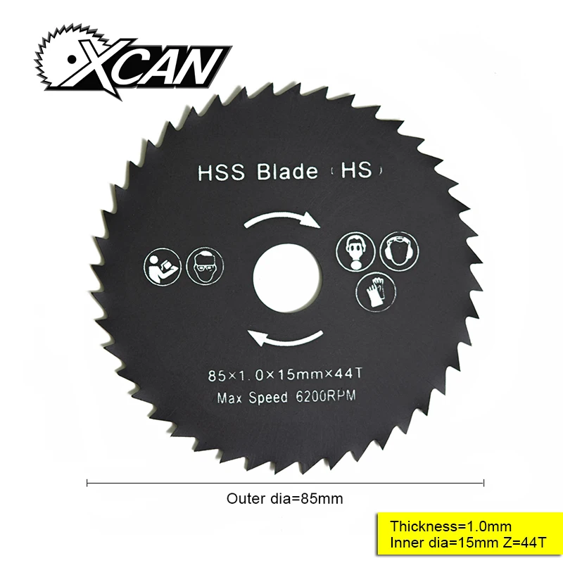 

XCAN 1pcs 85*1.0*15mm High speed steel 44Teeth saw blade for woodworking Multipurpose wood circular saw blade