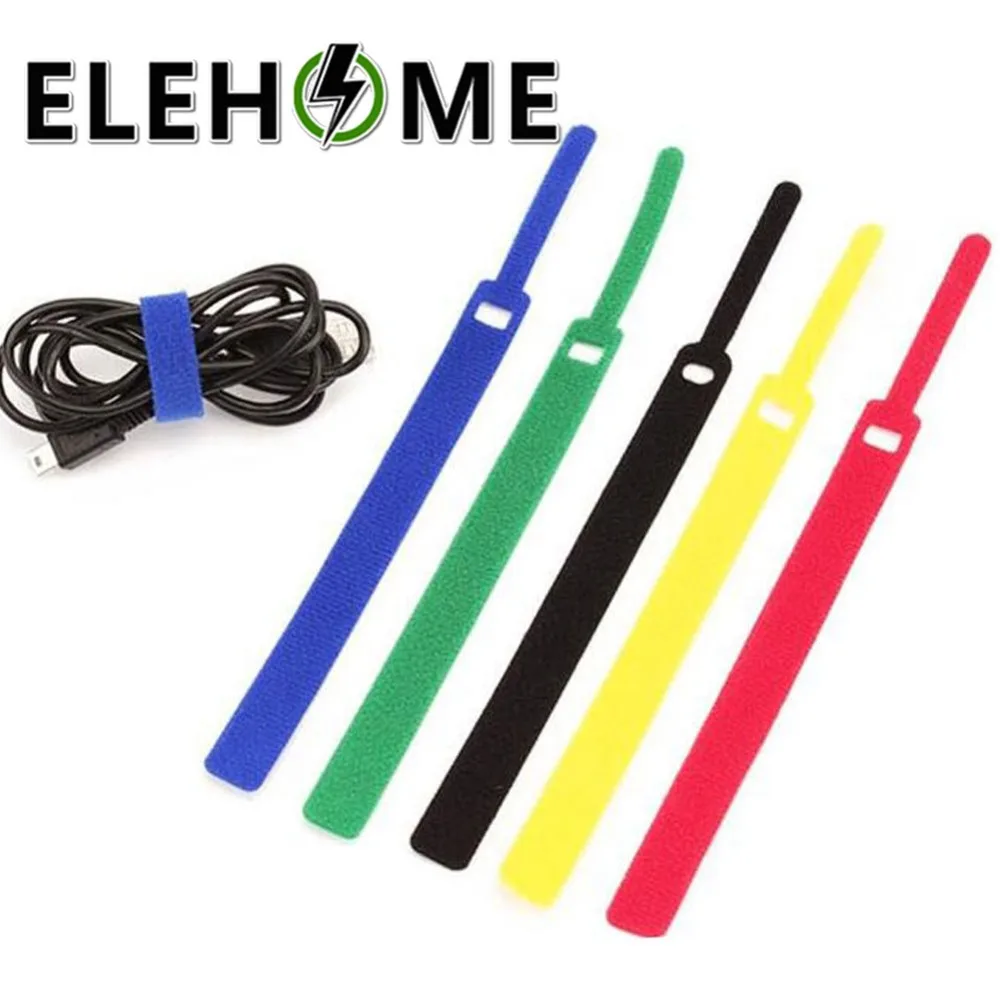 

Cable tie nylon hook loop fastener management 1cm*10cm Nylon Reusable Cable Ties with Eyelet Holes back XF30